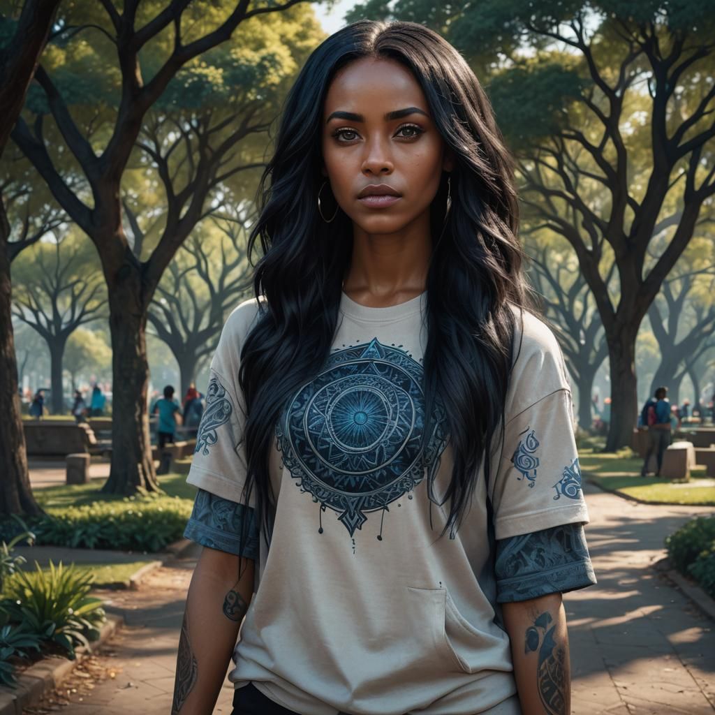 Ethiopian Woman Portrait in Detailed Digital Art