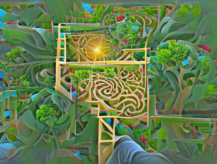Detailed Garden Maze Concept Art