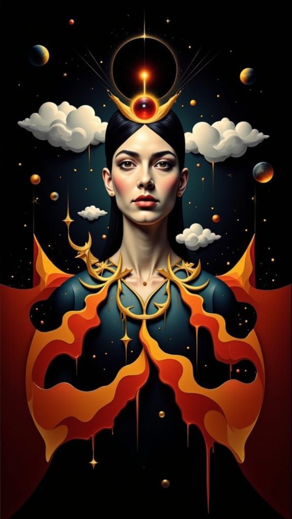 Surreal Goddess Dismantled by Existential Despair