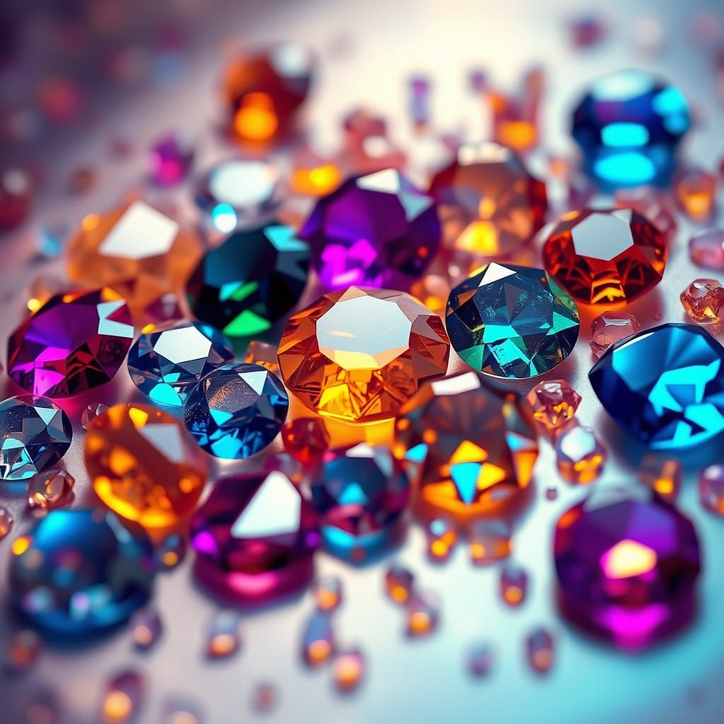 Ethereal Jewels in Iridescent Atmosphere