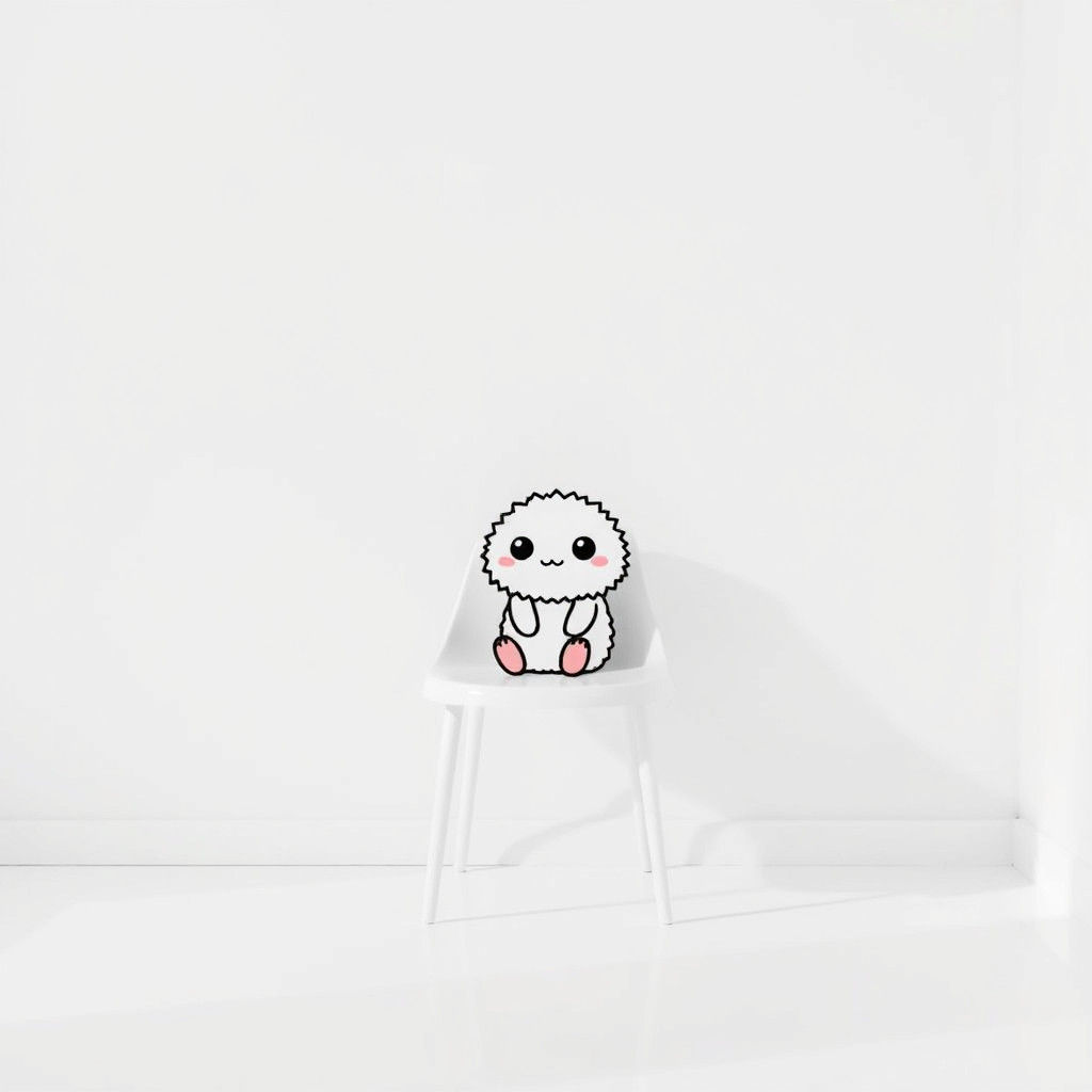 Adorable Chibi Monster in Kawaii Japanese Art Style