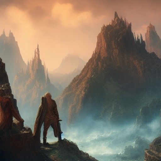 Detailed Matte Painting of a Broken Man