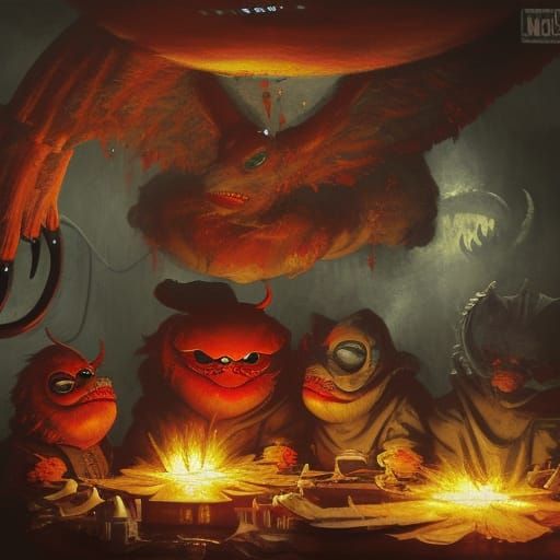Evil Factory Assembly Line: Dark Fantasy Art