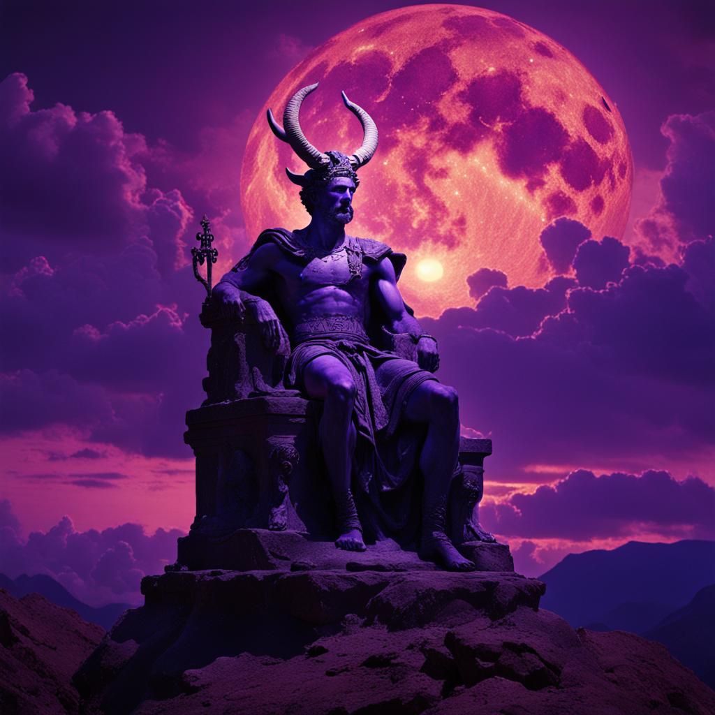 Dramatic Hermes Trismegistos in Ultraviolet Photography