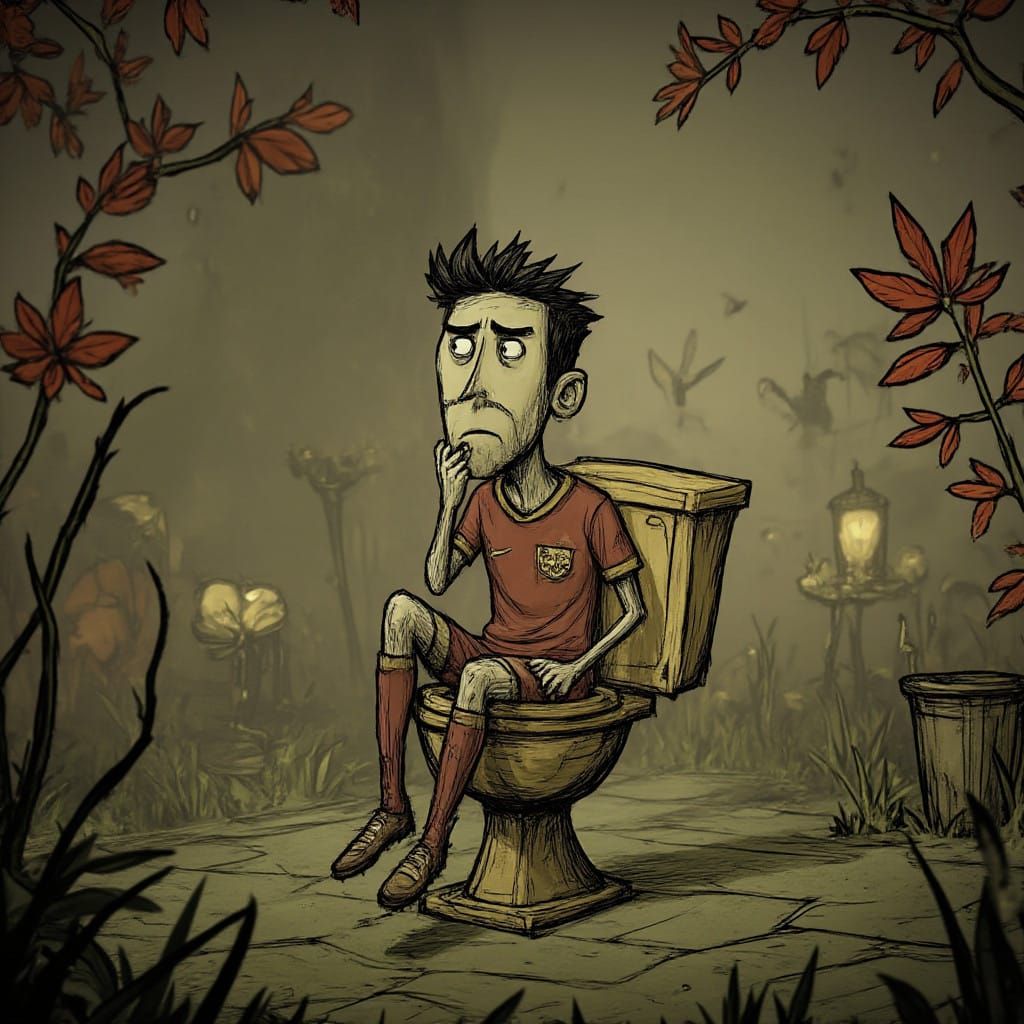 Golden Throne of Whimsy, Soccer Star Lost in Thought