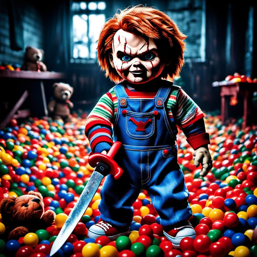 Hyperrealistic Chucky Doll Rips Teddy Bear