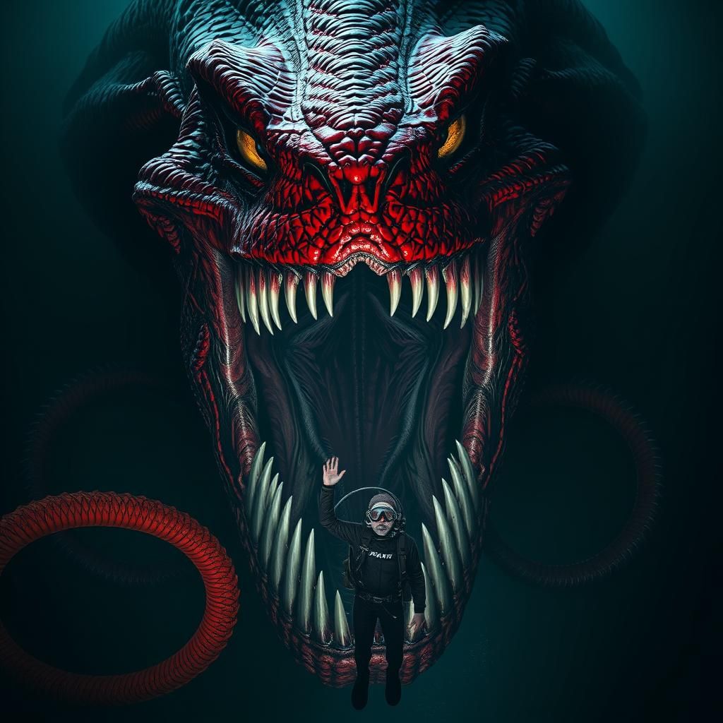 Colossal Reptilian Creature Rises from the Deep