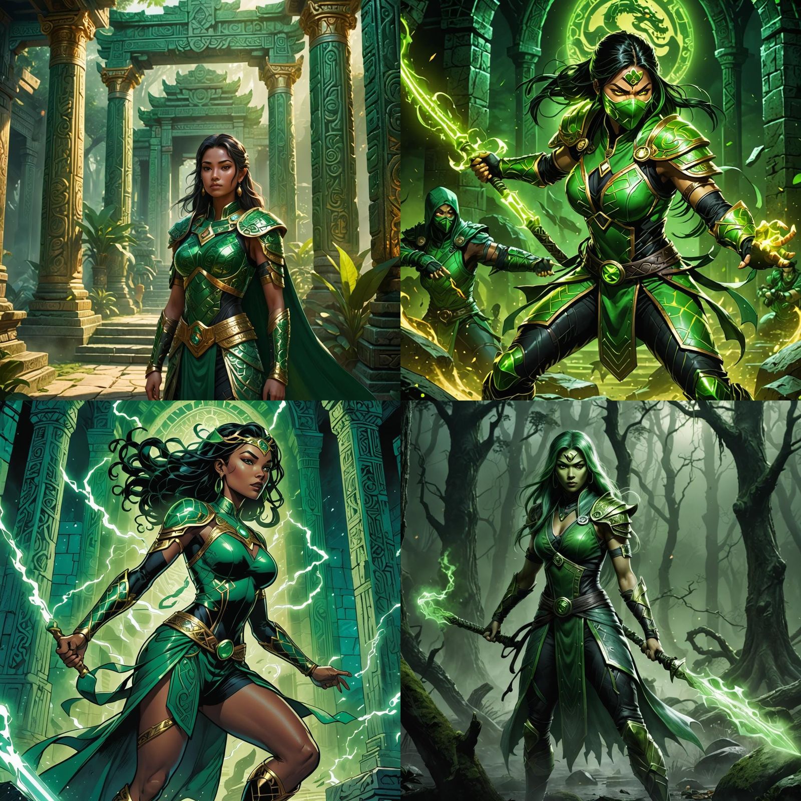 Mortal Kombat's Jade: Digital Fan Art
