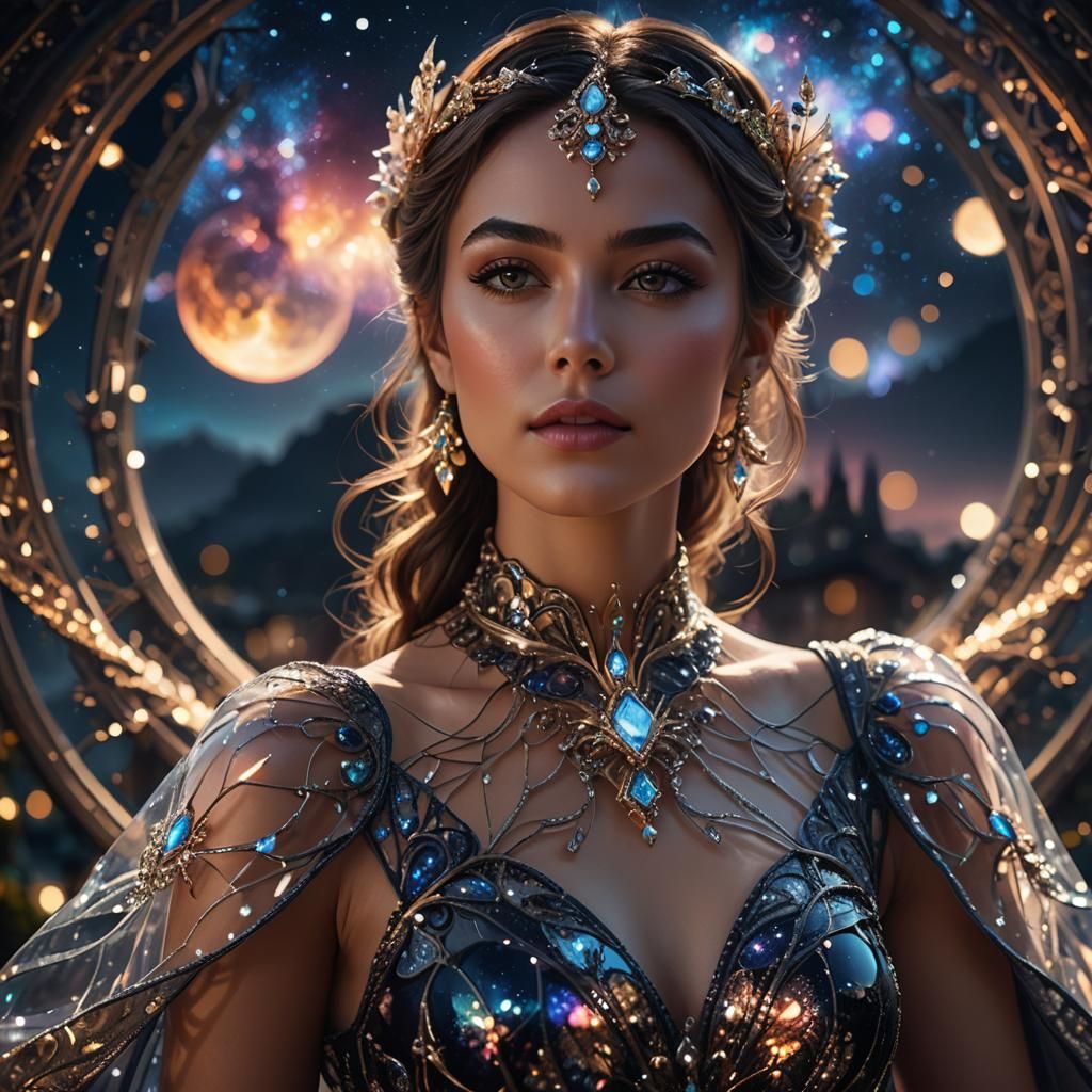 Woman in Glass Dress, Fantasy Concept Art