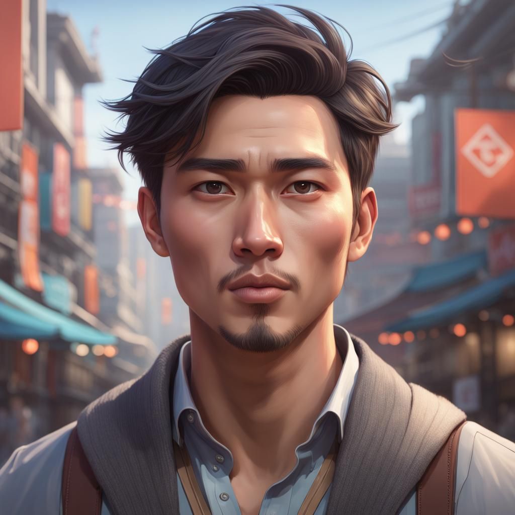 Hyperdetailed Portrait of Young Man in Unreal Engine 5
