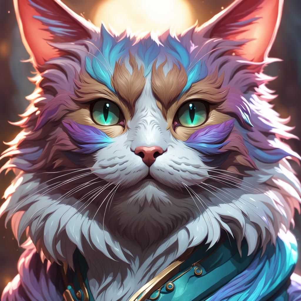 Hyperdetailed Kawaii Cat Portrait in 8k Resolution