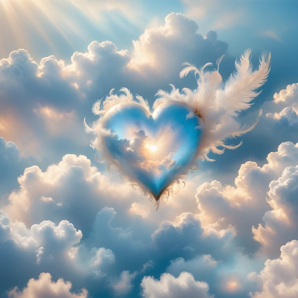 Glowing Heart in Dreamy Surrealism