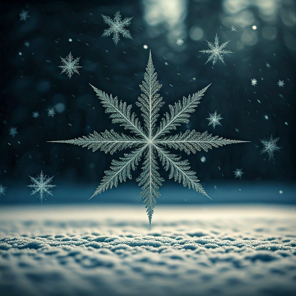 Hyperrealistic Mandelbrot Fractals in Winter Wonderland