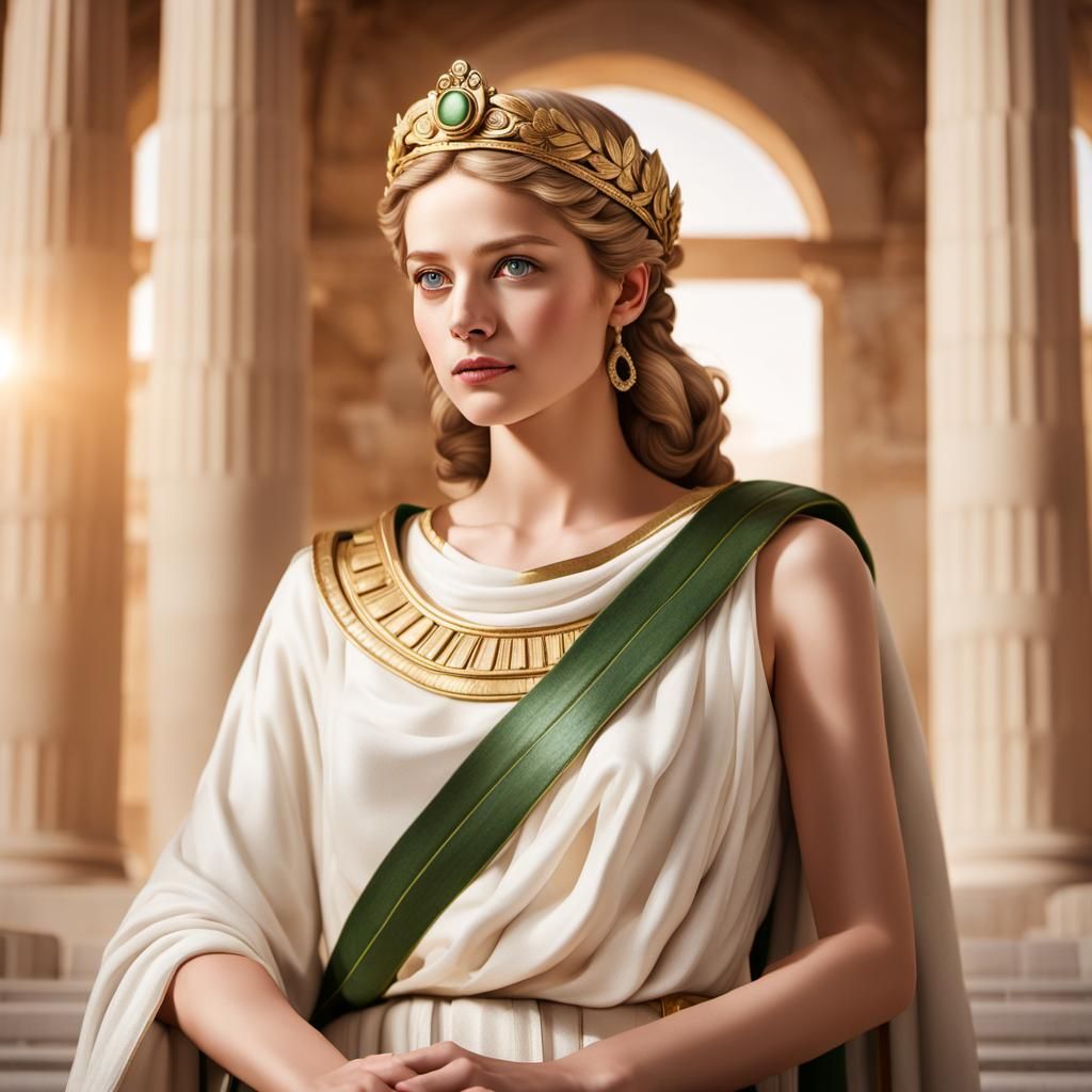 Hera Enthroned: A Photorealistic Portrait