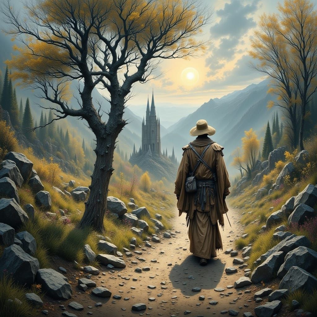 Hyperrealistic Dark Portrait with Intricate Details