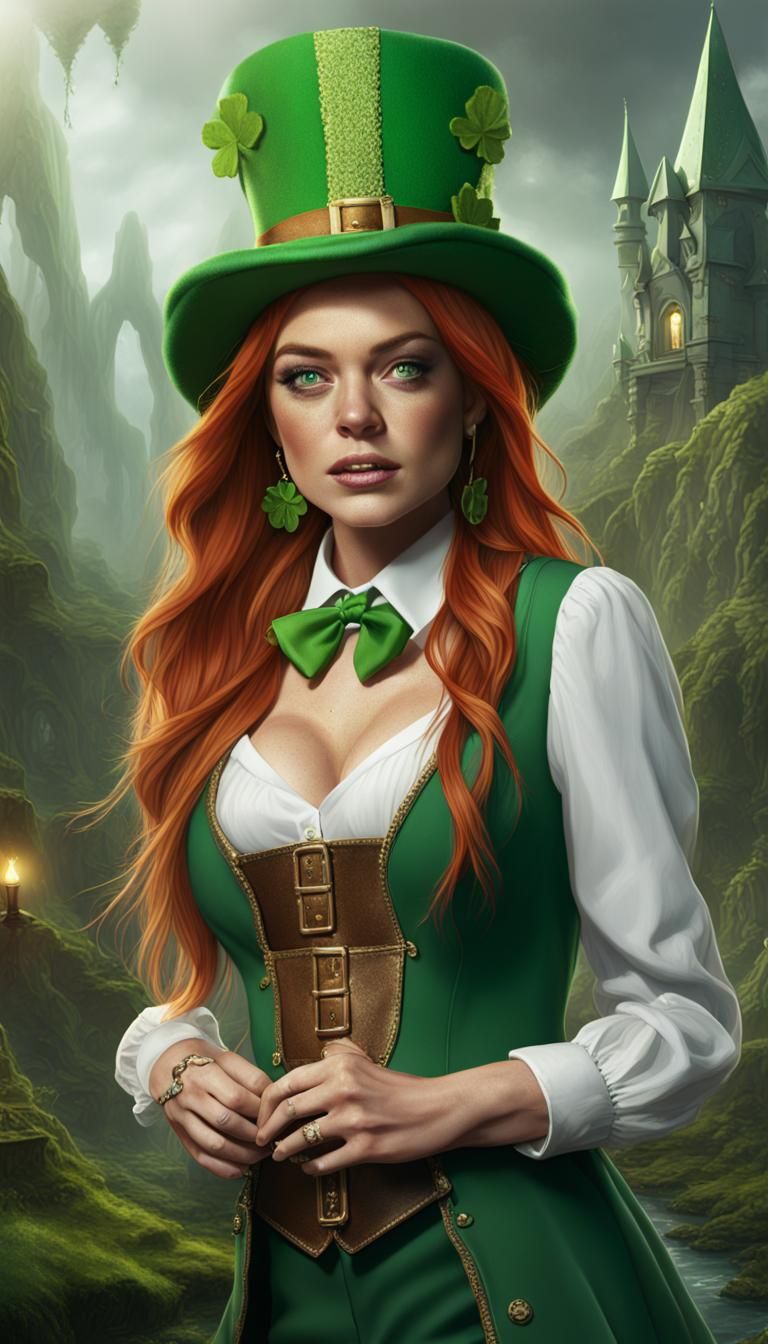 Lindsay Lohan as a leprechaun