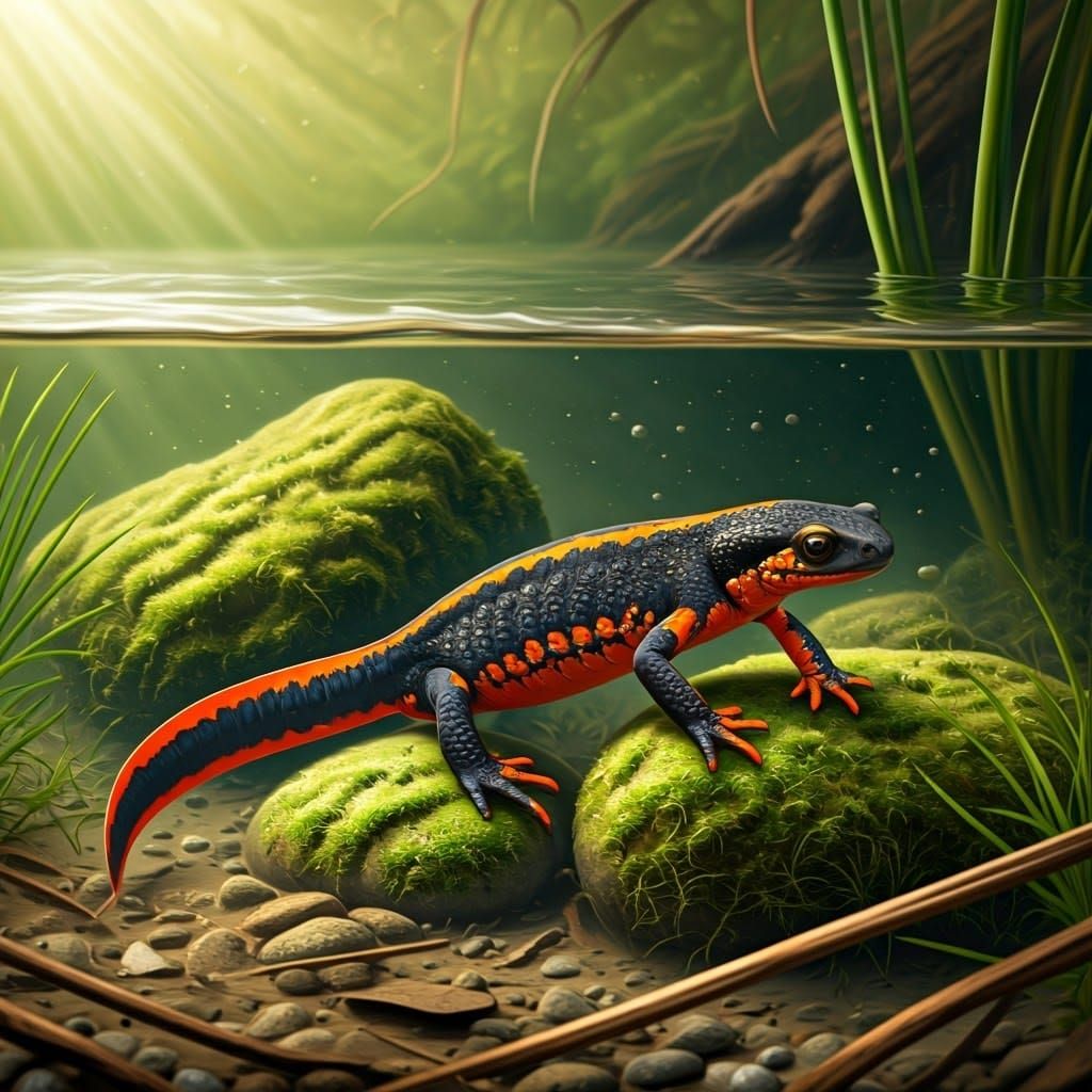 Surreal Submerged Swamp Scene in Lifelike Detail