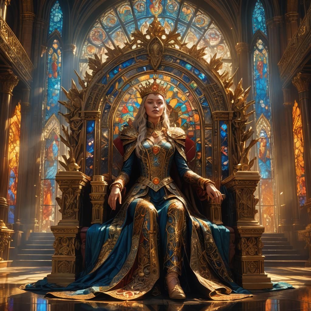 Mystical Queen in a Grand Palace