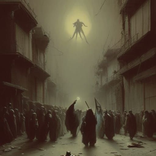 Taliban in Ghetto: Horror Art Style