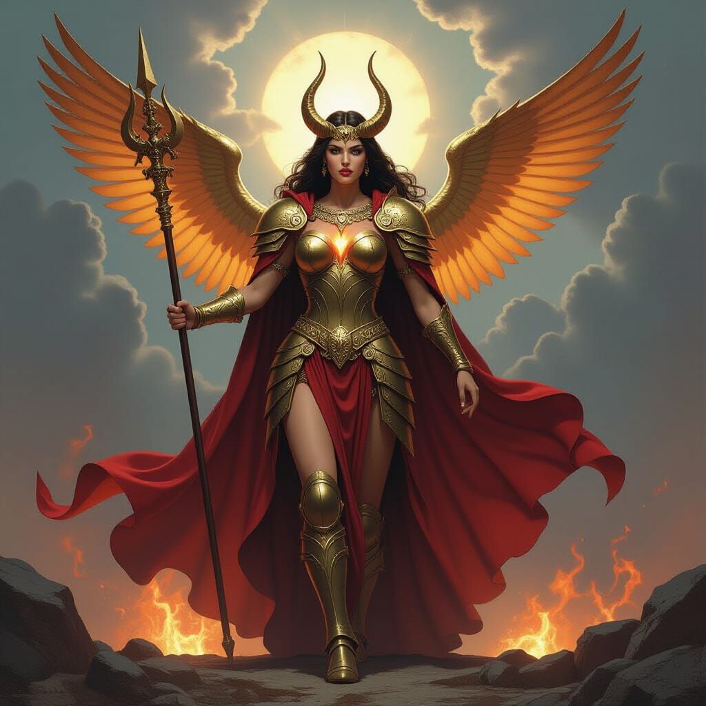 Geburah: Fifth Sephirah in Dark Fantasy Style