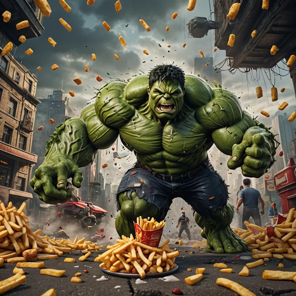 Hulk's Snack: Detailed Matte Painting