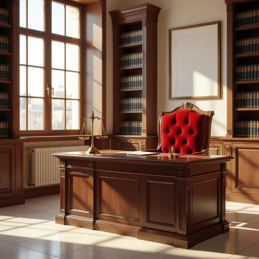 Realistic Egyptian Lawyer's Office with Natural Light