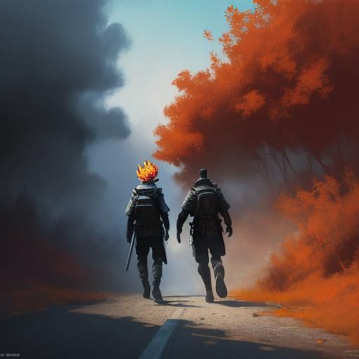 Crossroads Choice: A Dramatic Concept Art Piece