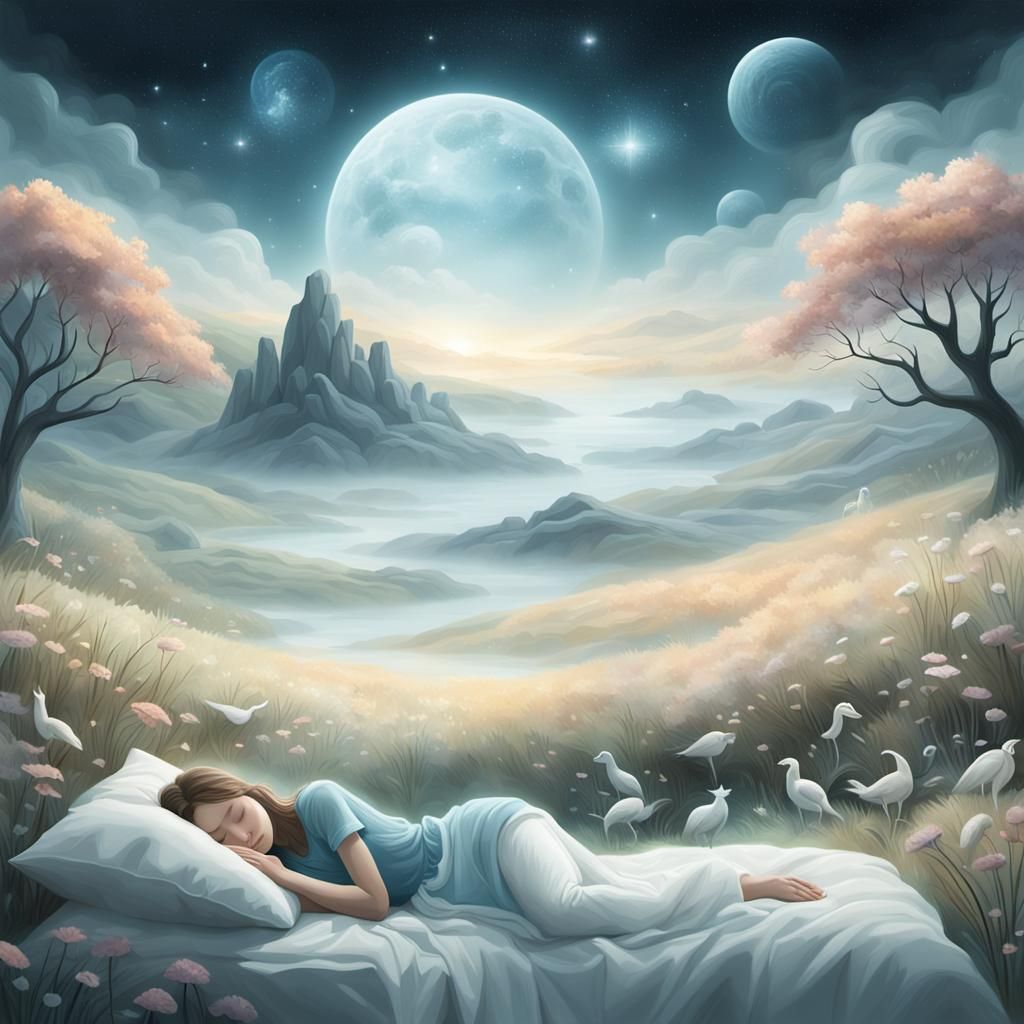 Dreamscape: Ethereal Embrace in Digital Art