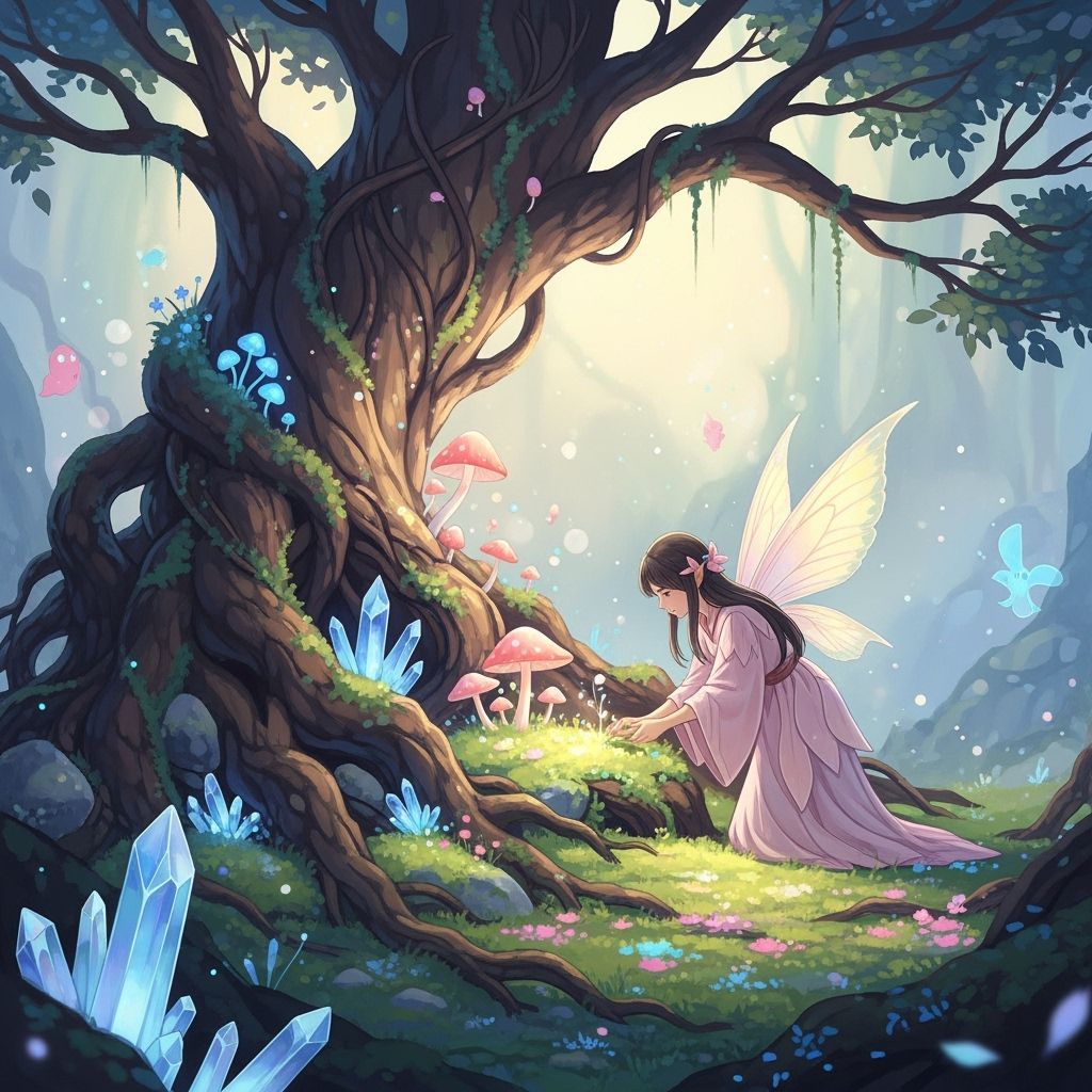 Fairy and Luminous Mushroom Garden Art