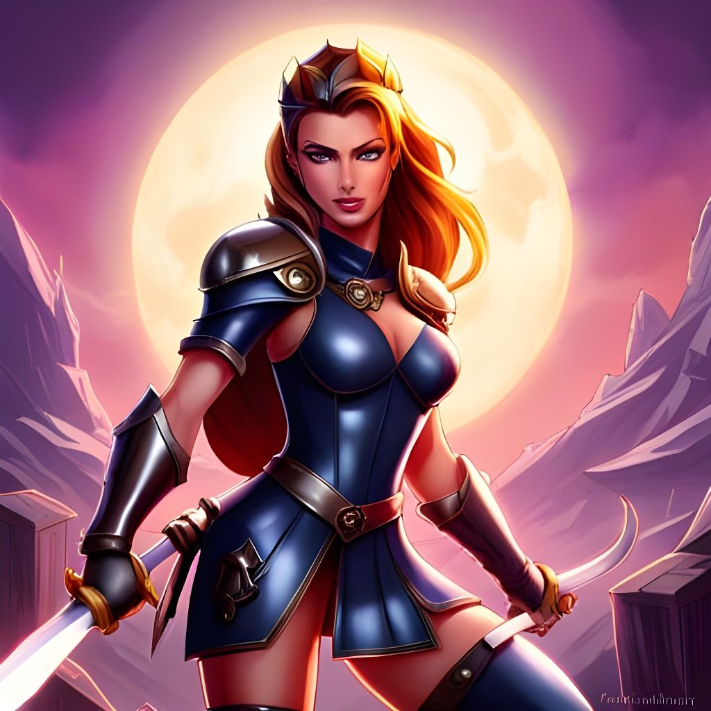 Gorgeous Warrior Princess in Dungeon: Disney Animation