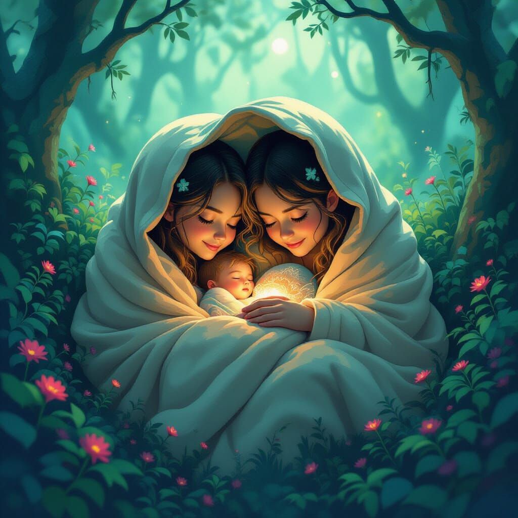 Dreamers Enveloped in Cozy Cocoons: Surreal Digital Art