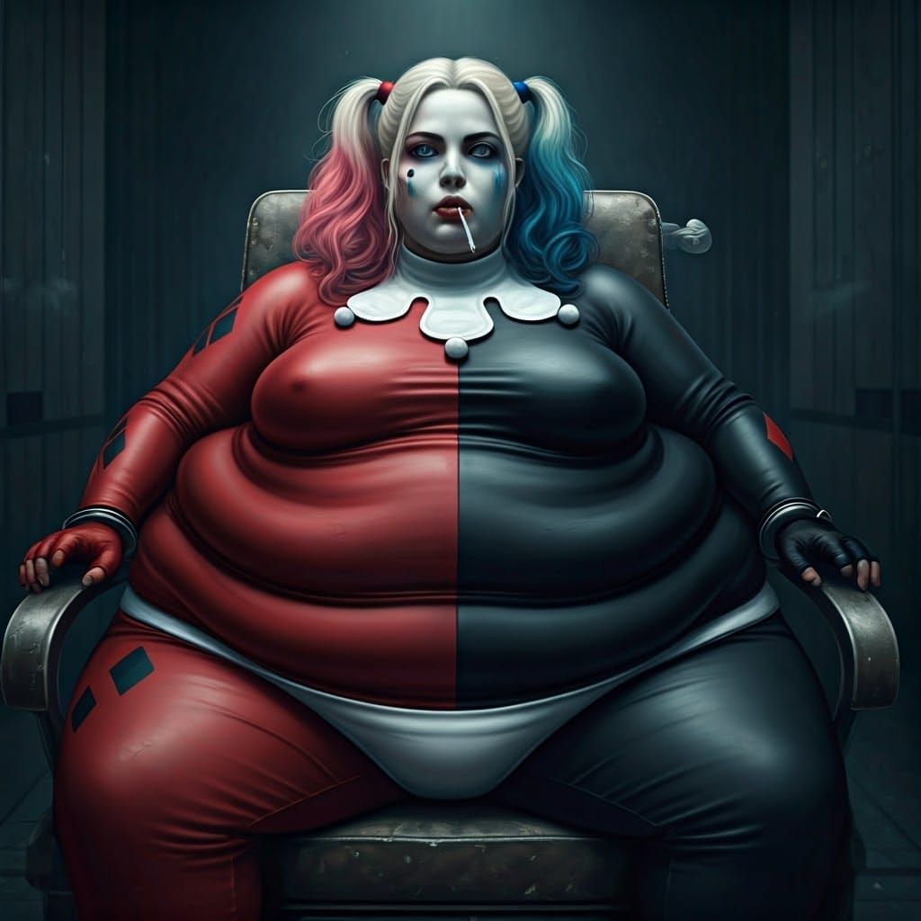 Harley Quinn Force-Fed: A Cinematic Still