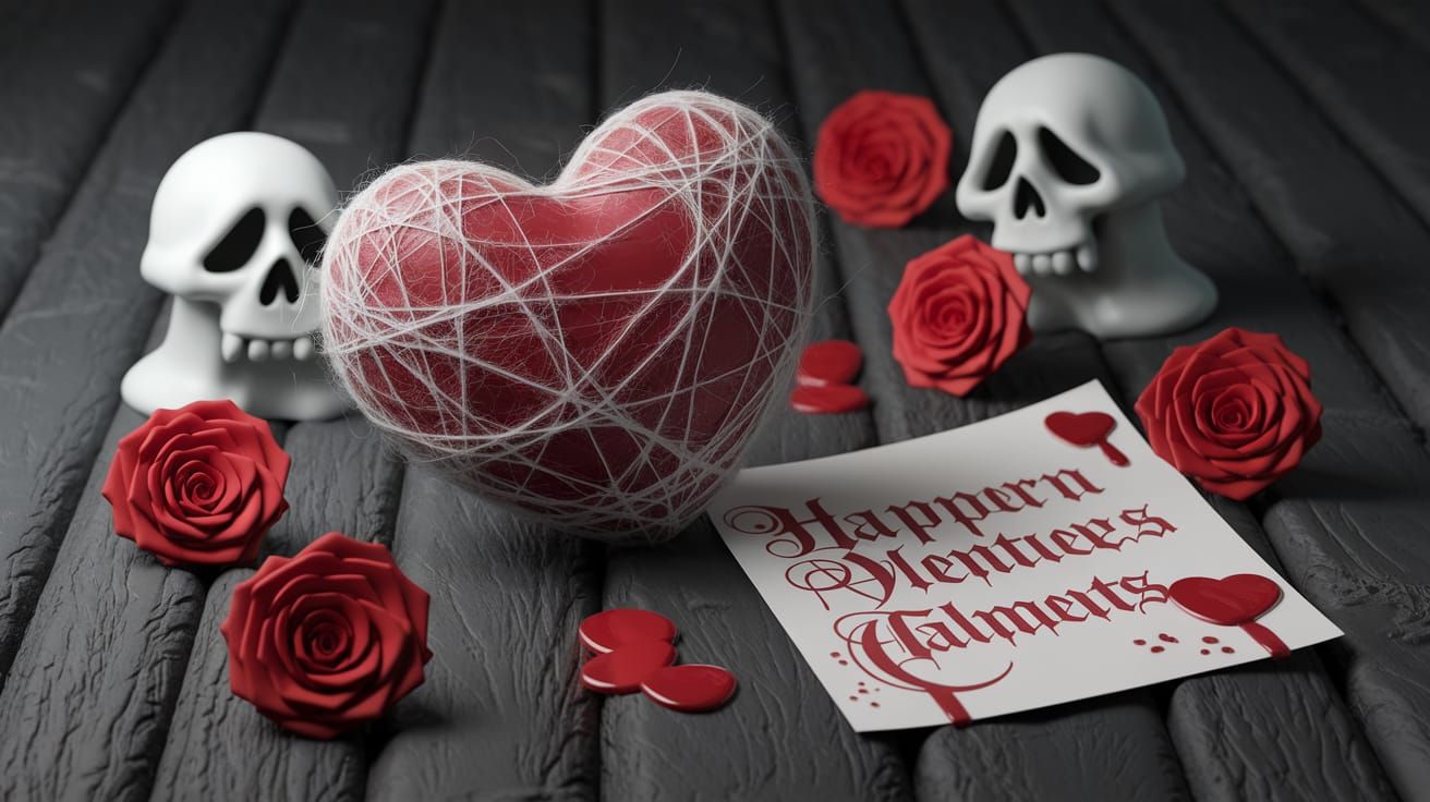 Eerie Valentine's Day Halloween Art