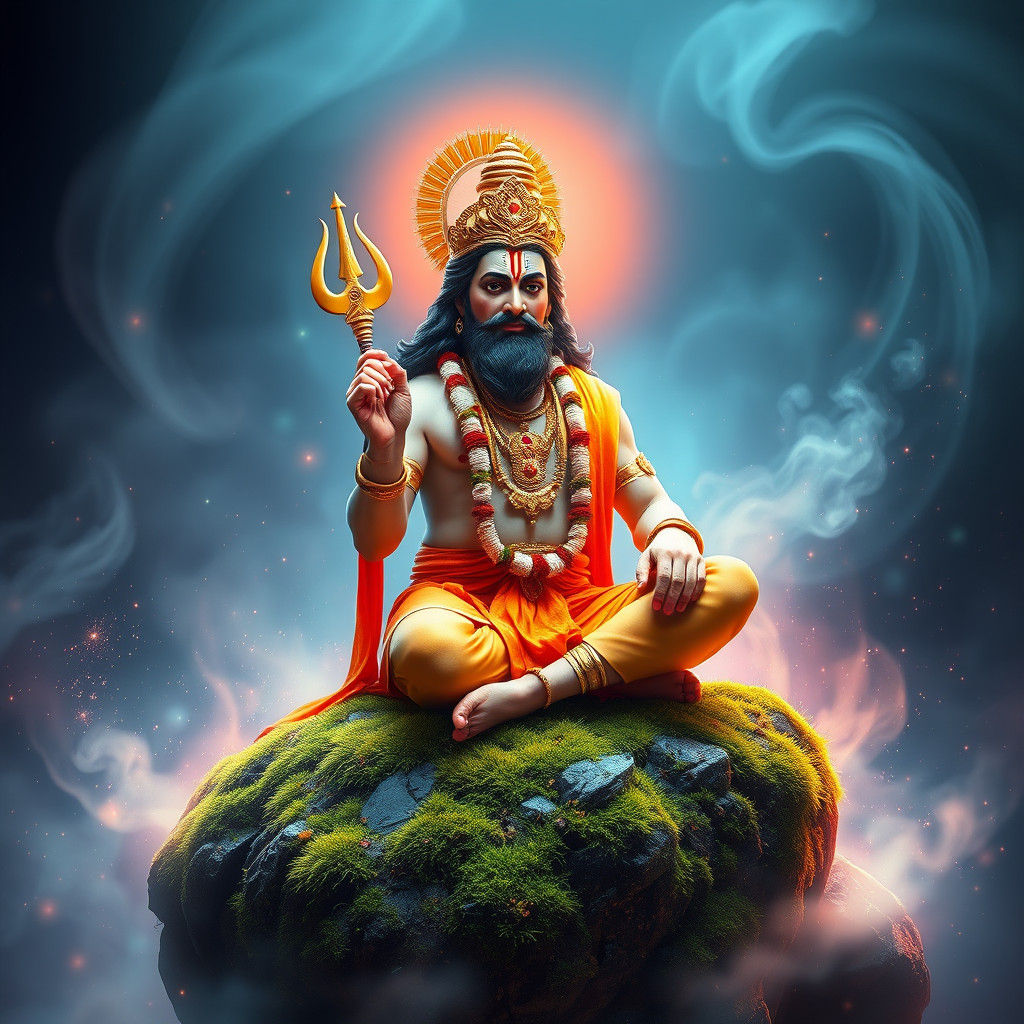 Hanuman: Majestic Hindu Deity in Digital Art