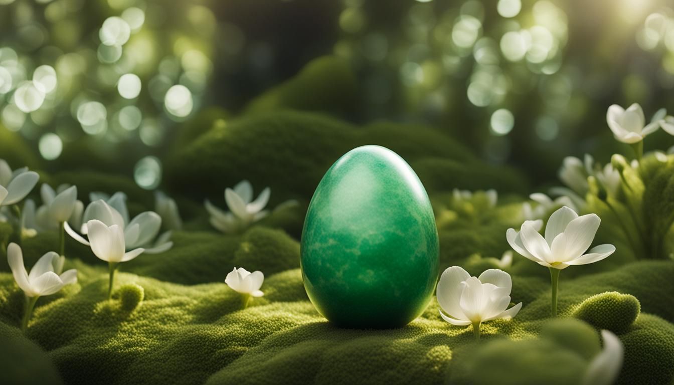 Professional Product Shot of a Jade Egg