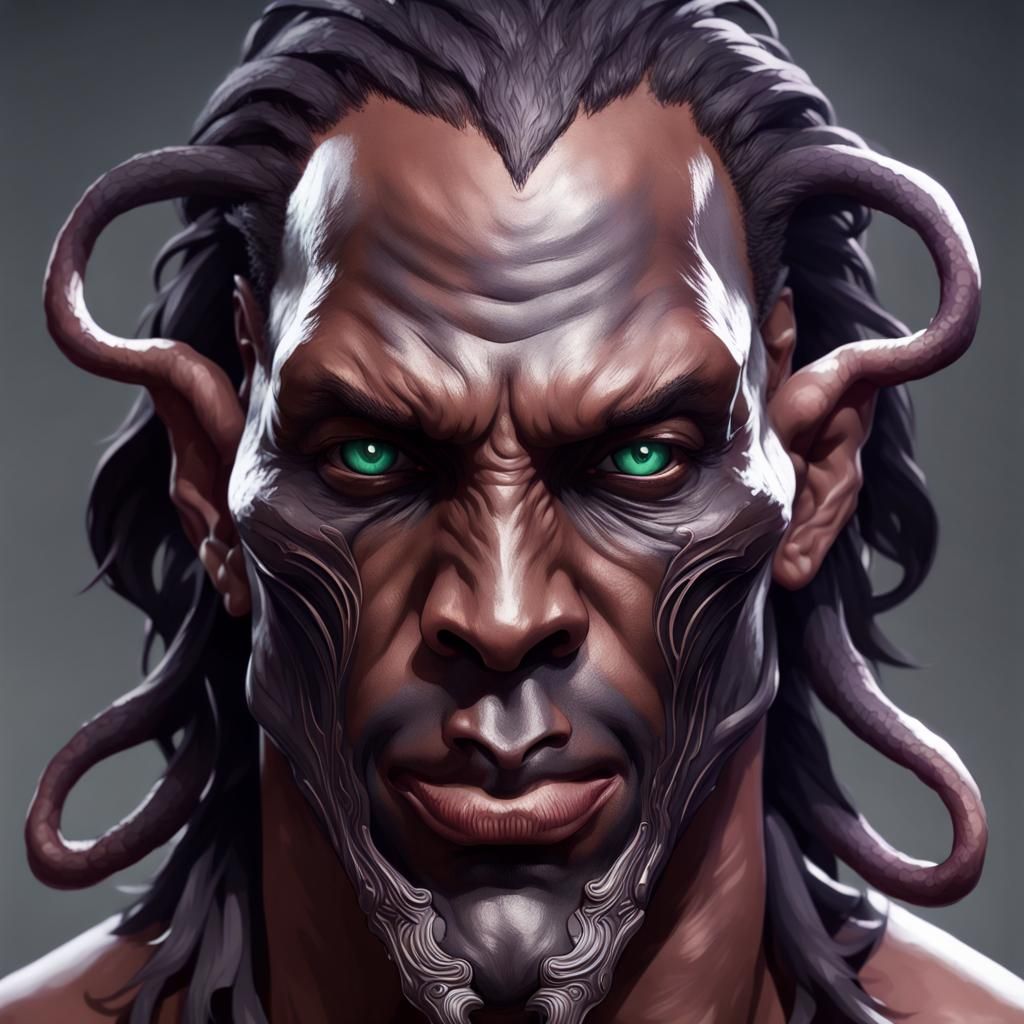 Demonic Eldritch Mask Portrait in Hyperdetailed Style