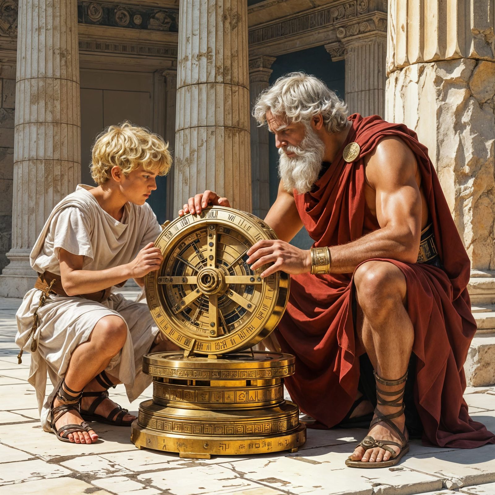 Archimedes and the Antikythera Mechanism: Realistic Art