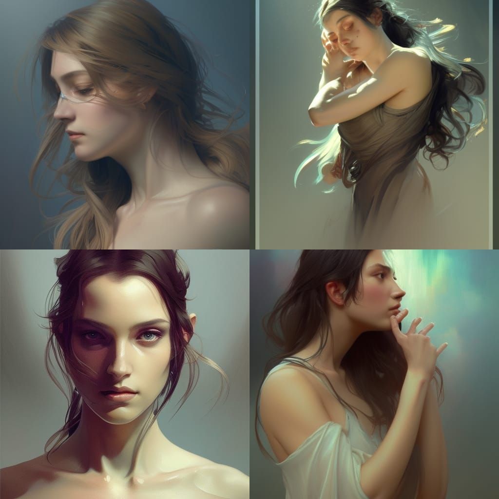 Inspirational Portrait with Dynamic Lighting and Intricate D...