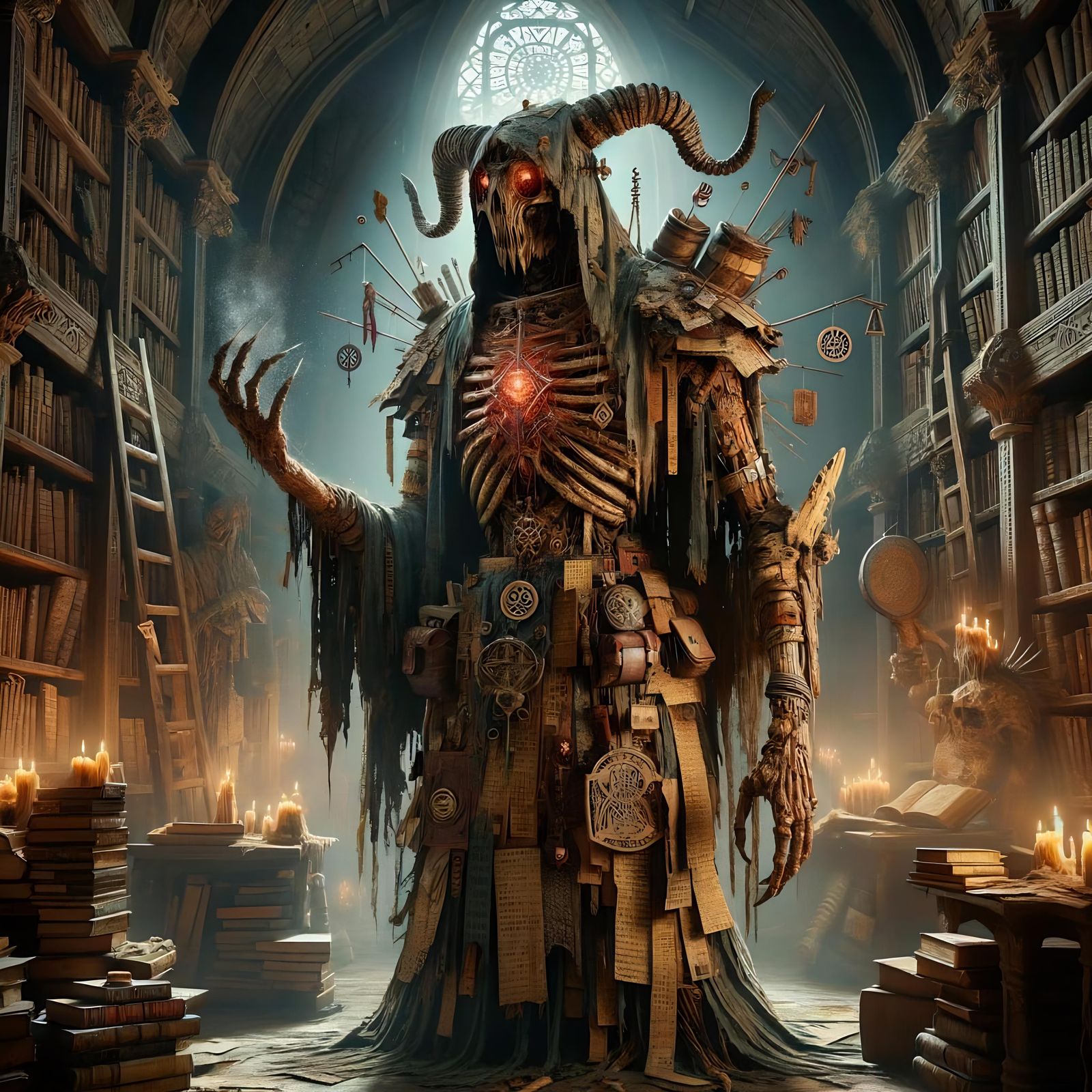 Grisgol Construct in Ancient Library