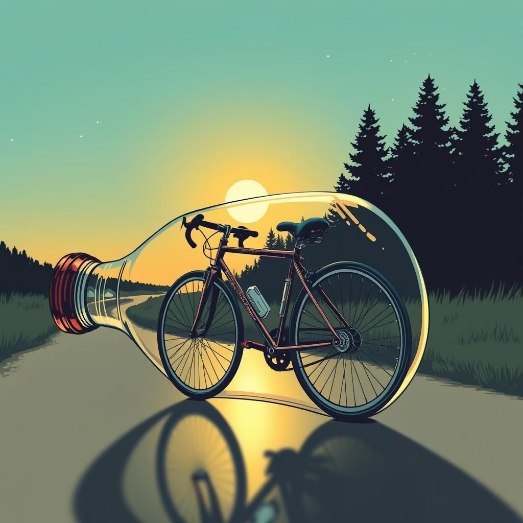 Bicycle in a Bottle: Comic Book Art