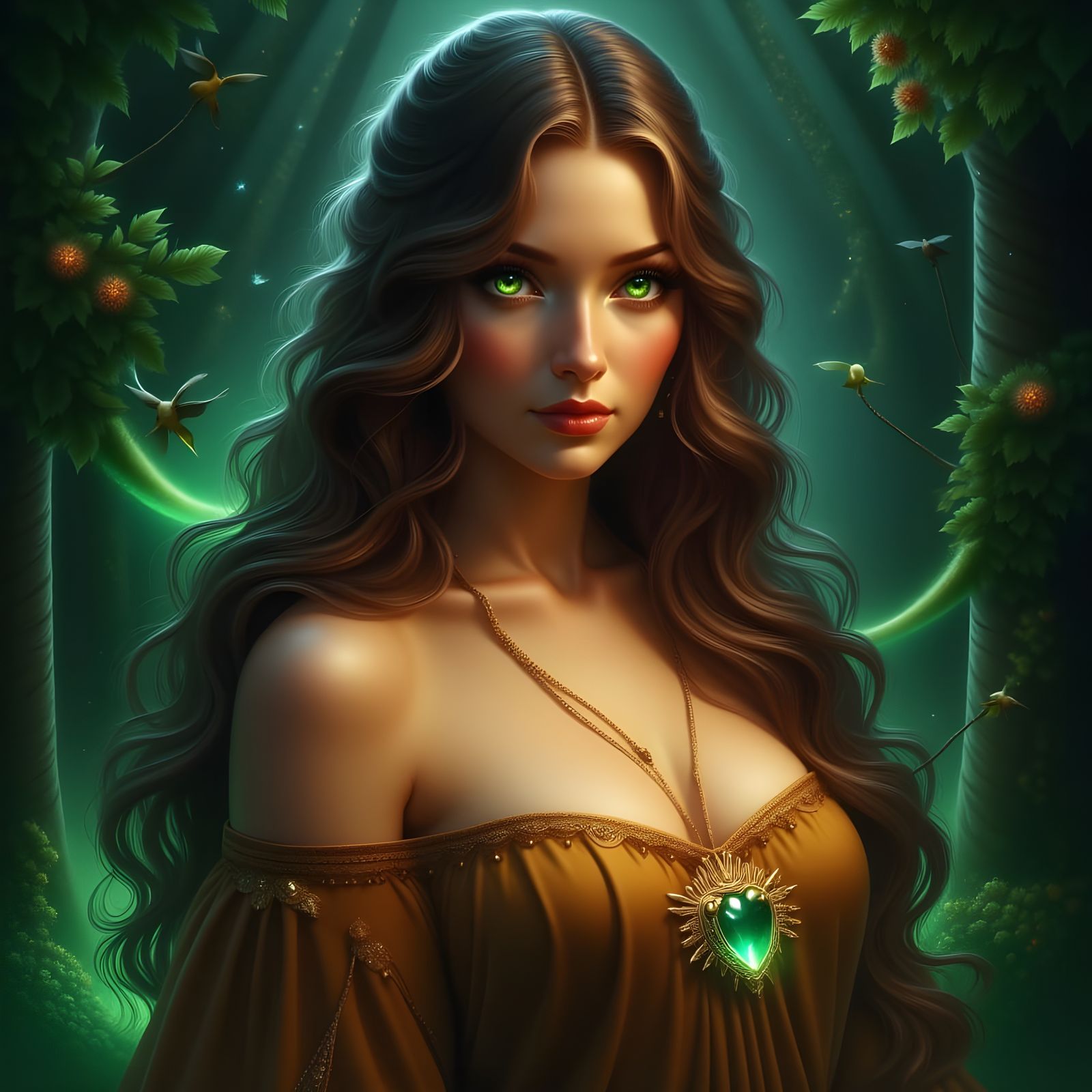 Ethereal Norse Goddess in Enchanted Forest