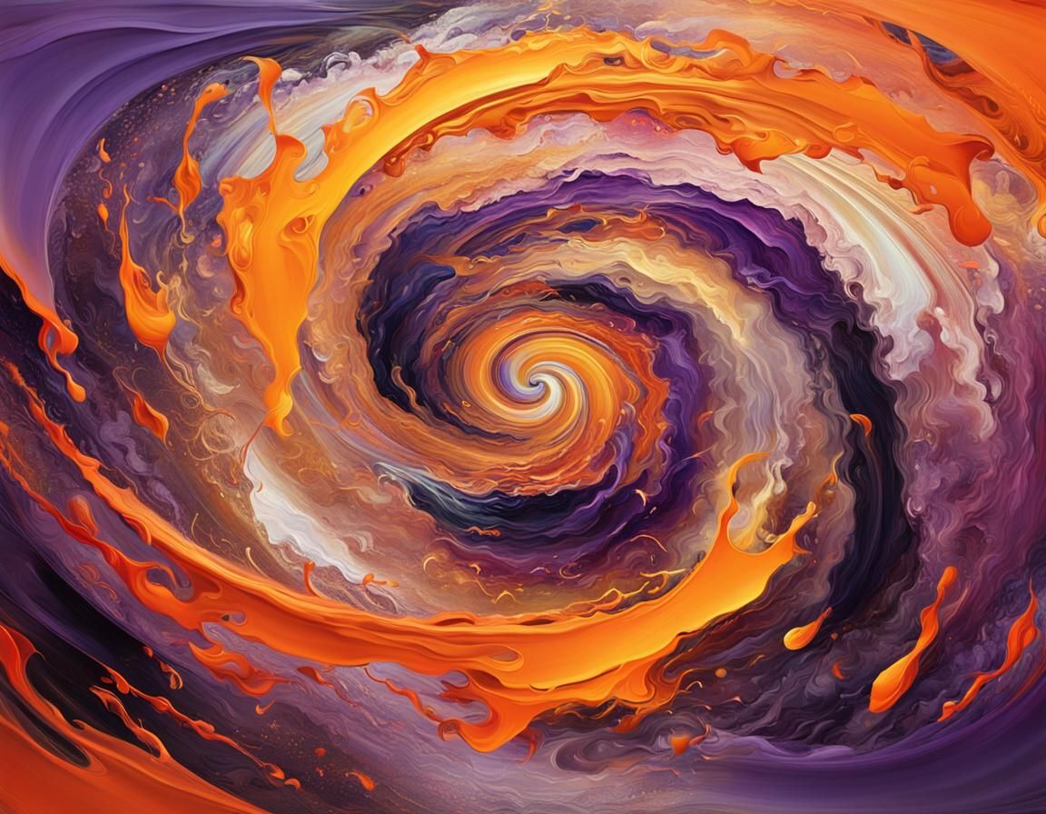 Abstract Expressionism: Swirling Vortex of Energy