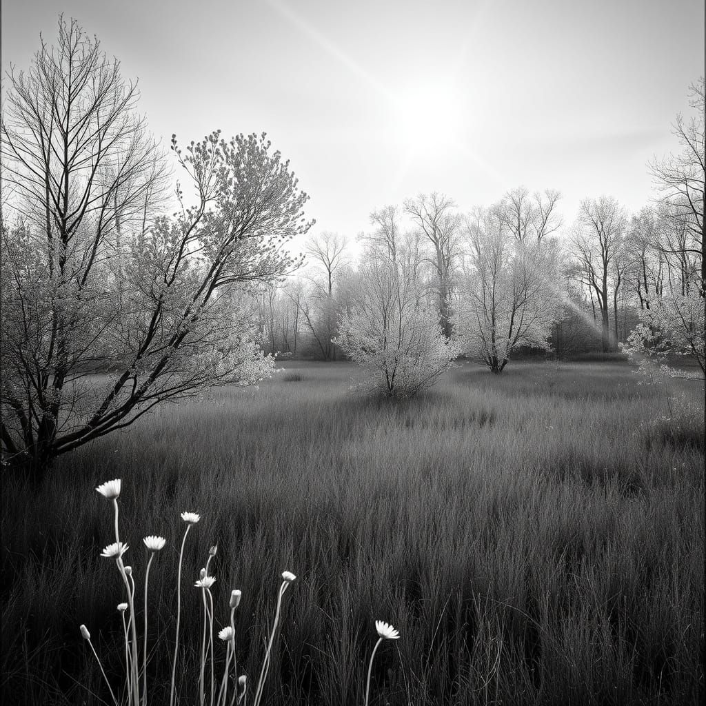 Autumnal Meadow Beacon Photography Negative
