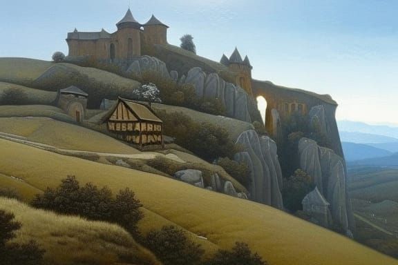 Epic Medieval Monastery on Rocky Hill