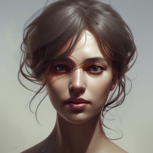 Detailed Portrait of Julia Gisella in Hyperrealistic Style