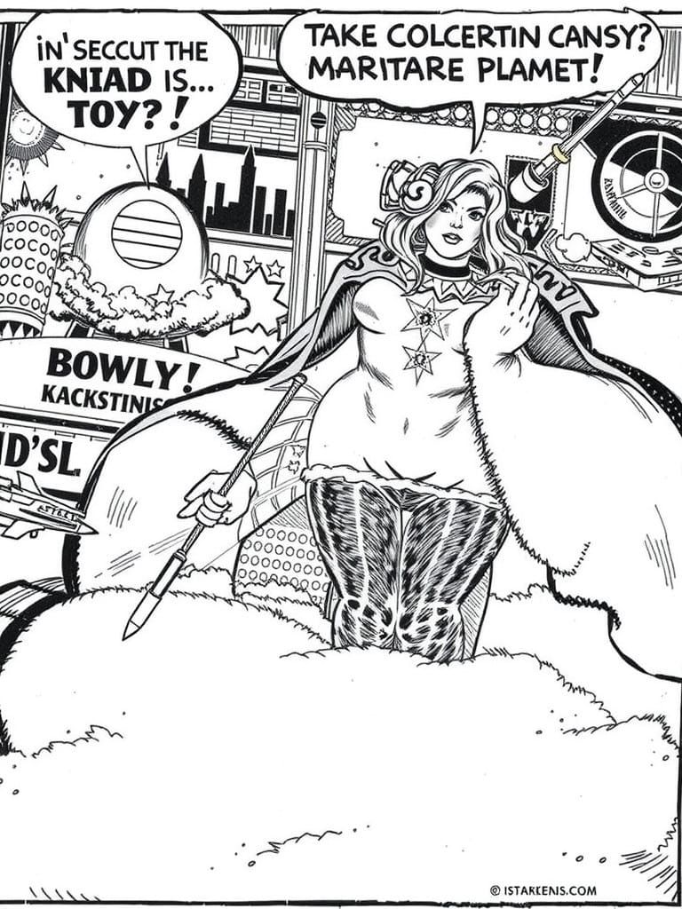 Supergoddess Dimensia in Futuristic Space Battle