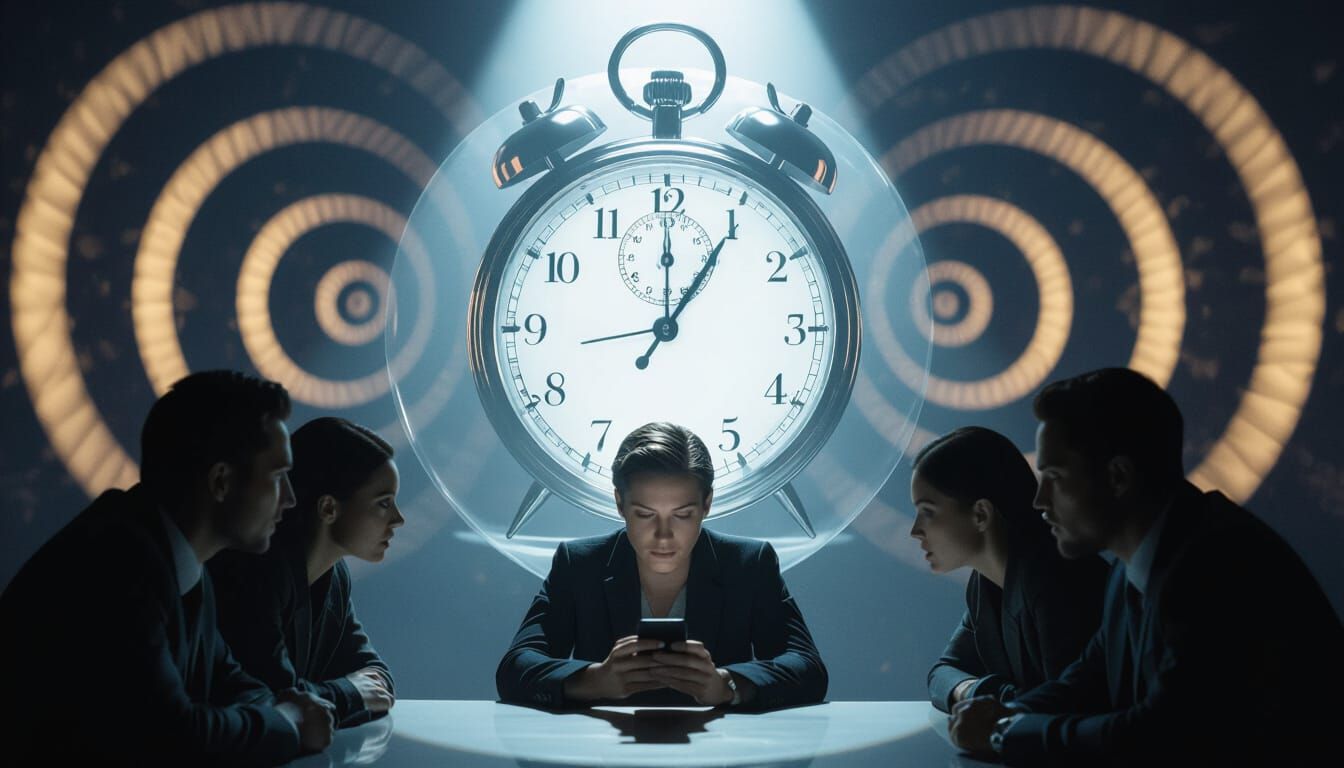 Cinematic Realism: Person Pauses Before Sending Message Unde...