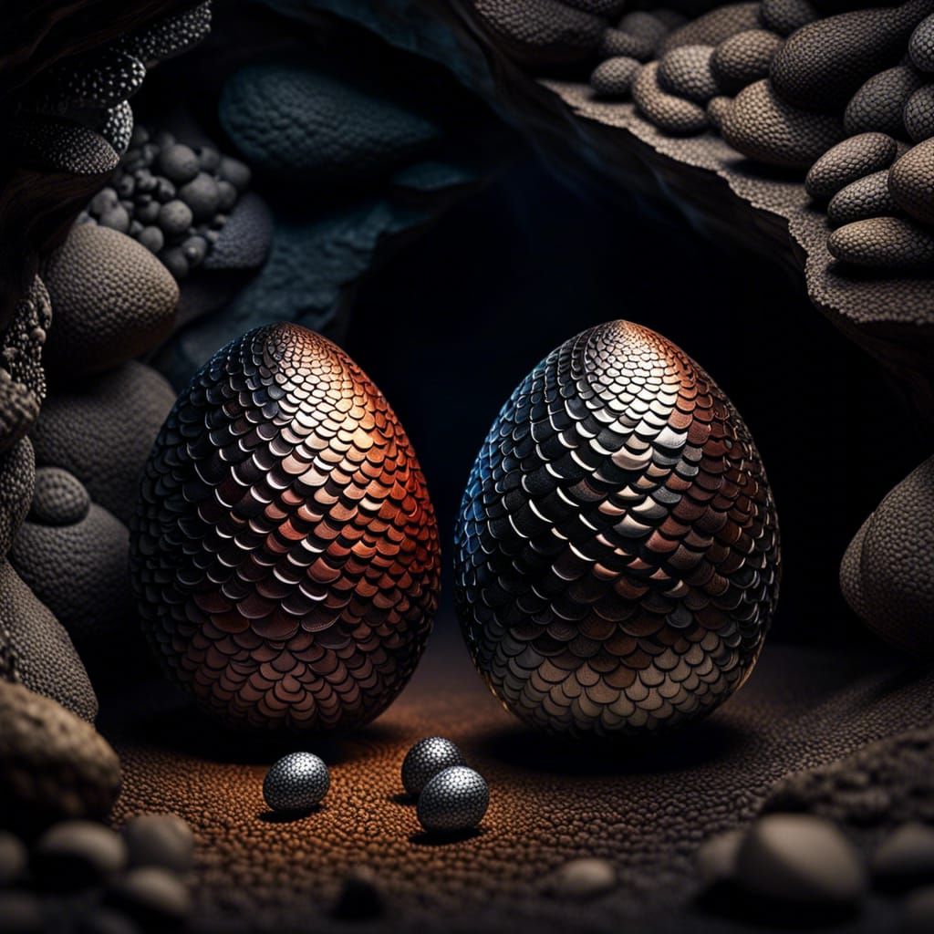 Dragon Eggs Hidden in Dark Underground Cave