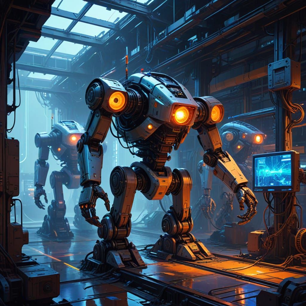 Sleek Robots Come to Life on High-Tech Assembly Line