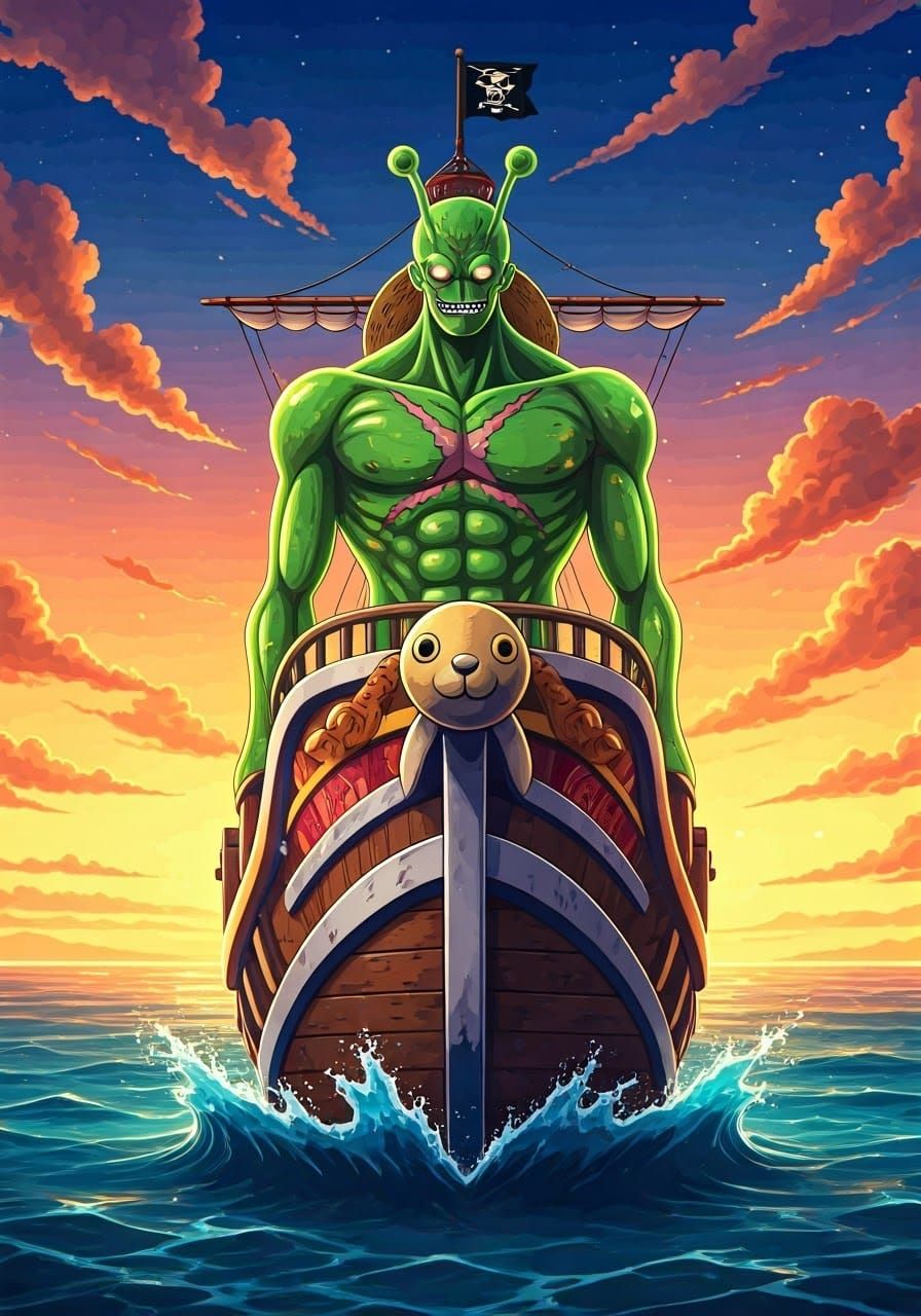 Anime Alien Joins One Piece Crew on the Going Merry